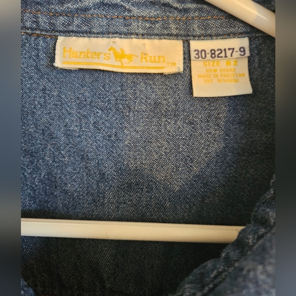 Vintage Hunters Run Denim Long Sleeve Button-Up Shirt - Picture 3 of 6